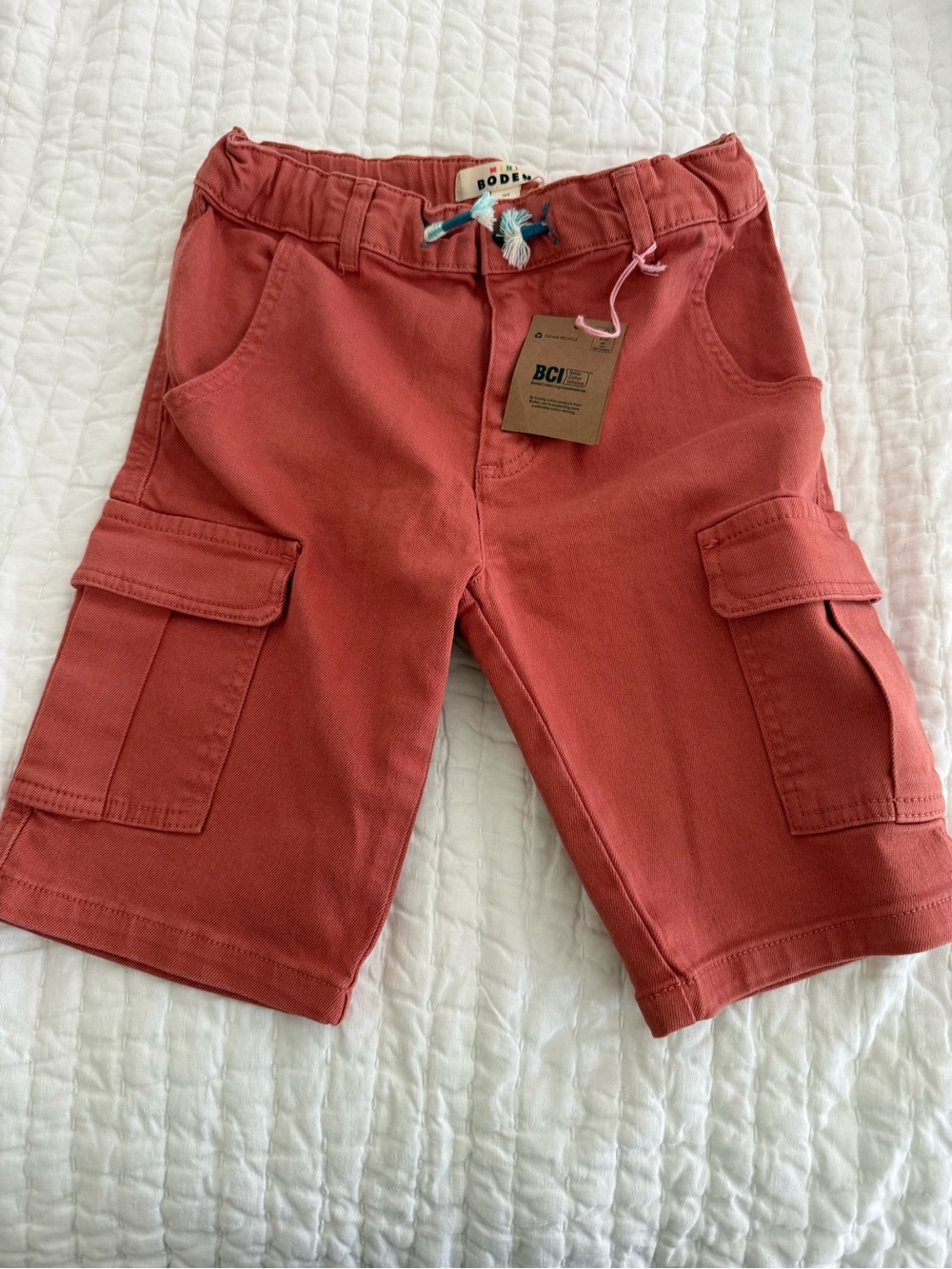 Mini Boden NWT Nantucket-Red Cargo Shorts